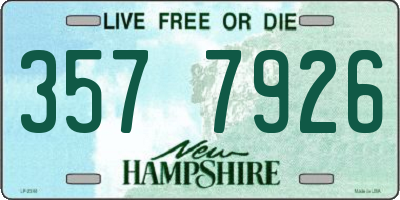NH license plate 3577926