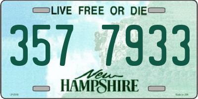 NH license plate 3577933