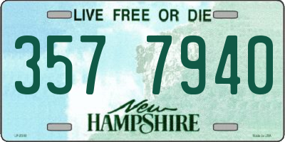 NH license plate 3577940