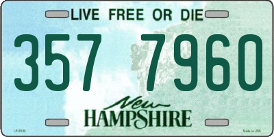 NH license plate 3577960