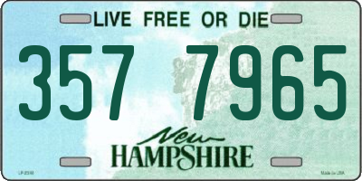 NH license plate 3577965