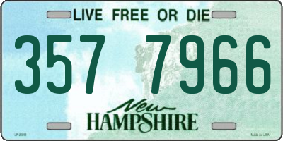 NH license plate 3577966