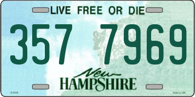 NH license plate 3577969