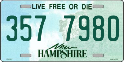 NH license plate 3577980
