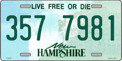 NH license plate 3577981