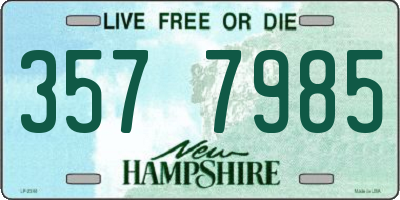 NH license plate 3577985