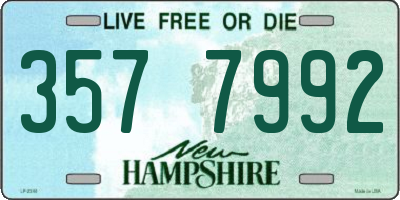 NH license plate 3577992