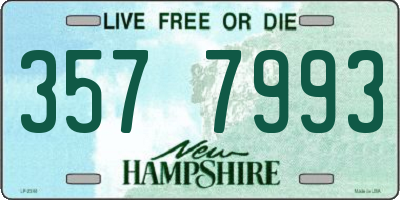 NH license plate 3577993