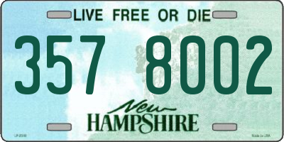 NH license plate 3578002