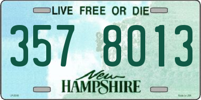 NH license plate 3578013