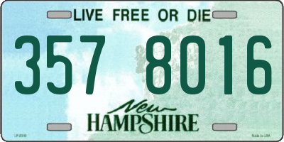 NH license plate 3578016