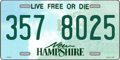 NH license plate 3578025
