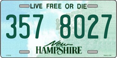 NH license plate 3578027
