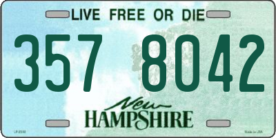 NH license plate 3578042