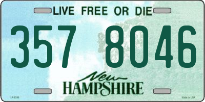 NH license plate 3578046