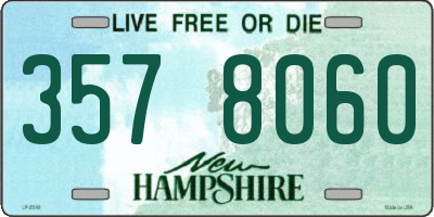 NH license plate 3578060