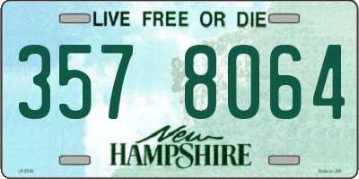 NH license plate 3578064