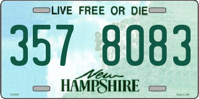 NH license plate 3578083