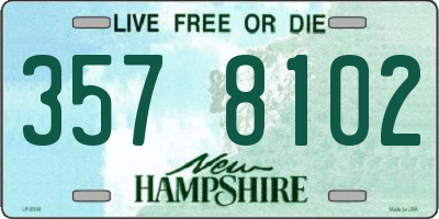 NH license plate 3578102