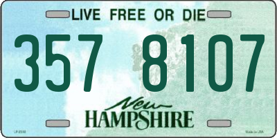 NH license plate 3578107