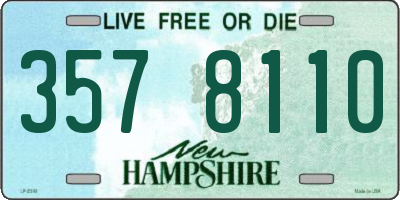 NH license plate 3578110