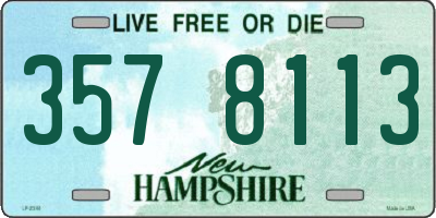 NH license plate 3578113