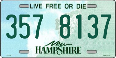 NH license plate 3578137