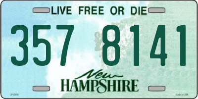 NH license plate 3578141