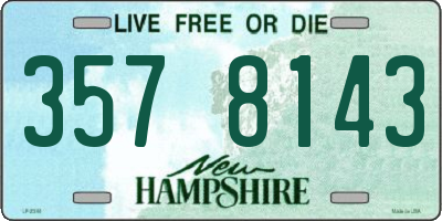 NH license plate 3578143
