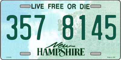 NH license plate 3578145