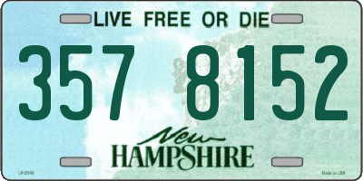 NH license plate 3578152
