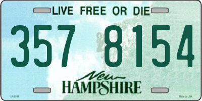 NH license plate 3578154