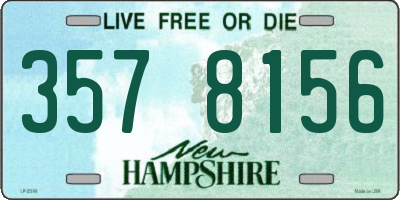 NH license plate 3578156