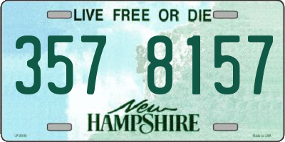 NH license plate 3578157