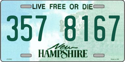 NH license plate 3578167