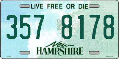 NH license plate 3578178