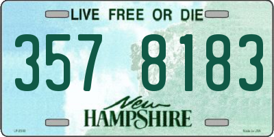 NH license plate 3578183
