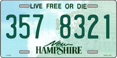 NH license plate 3578321