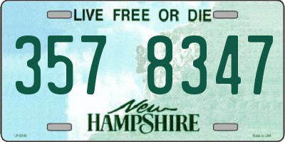 NH license plate 3578347
