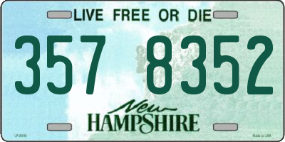 NH license plate 3578352