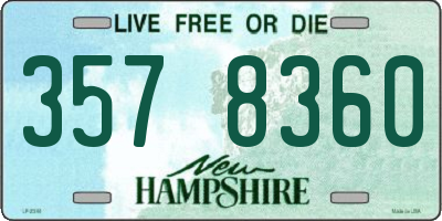 NH license plate 3578360
