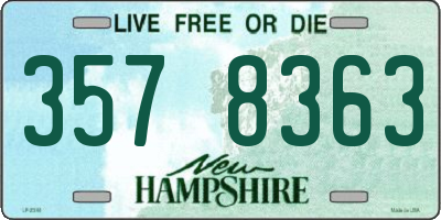 NH license plate 3578363