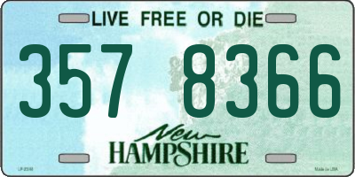 NH license plate 3578366