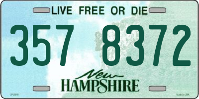 NH license plate 3578372
