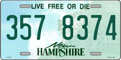 NH license plate 3578374