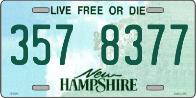 NH license plate 3578377