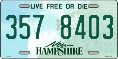 NH license plate 3578403