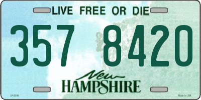 NH license plate 3578420