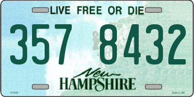 NH license plate 3578432