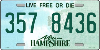 NH license plate 3578436